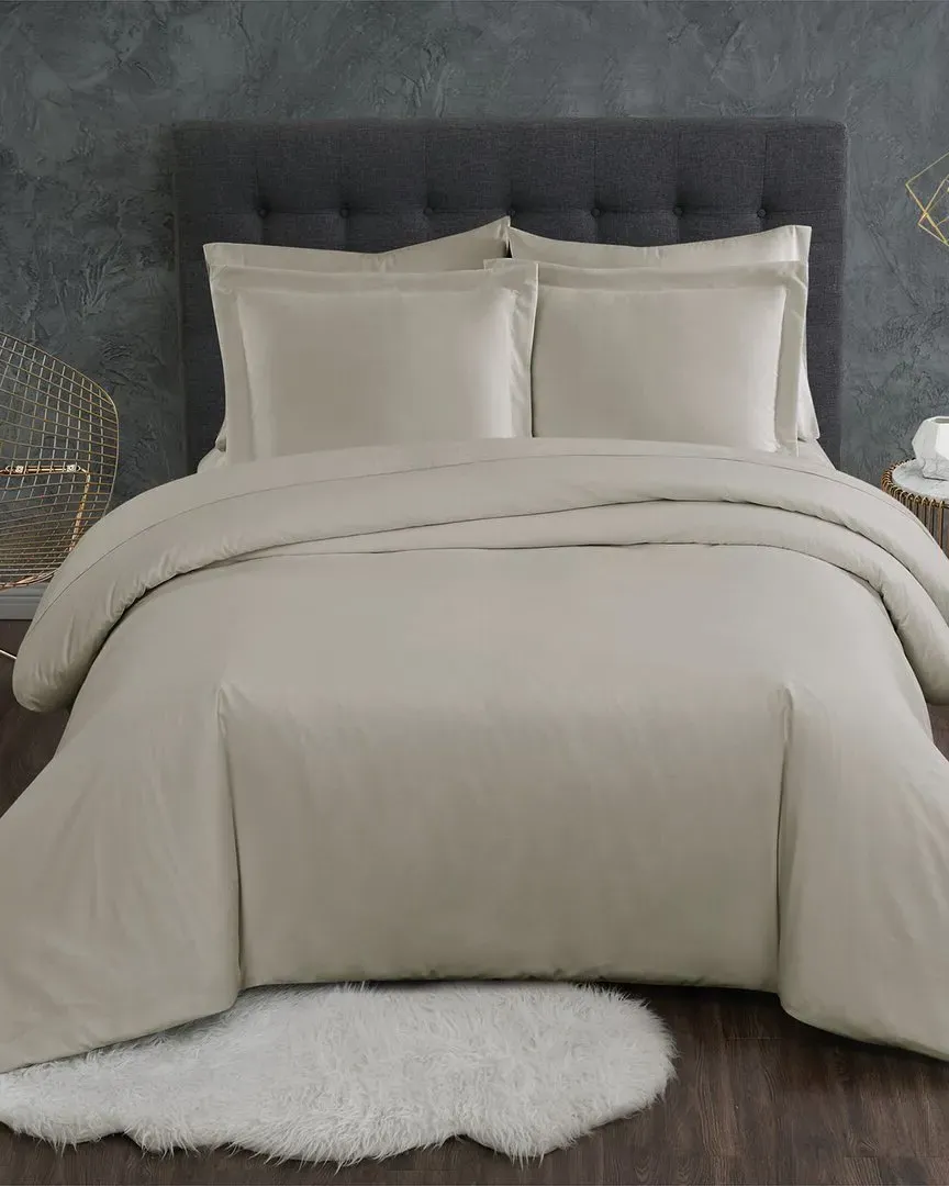 Antimicrobial 3-Piece Duvet Set - Khaki, Polyester image