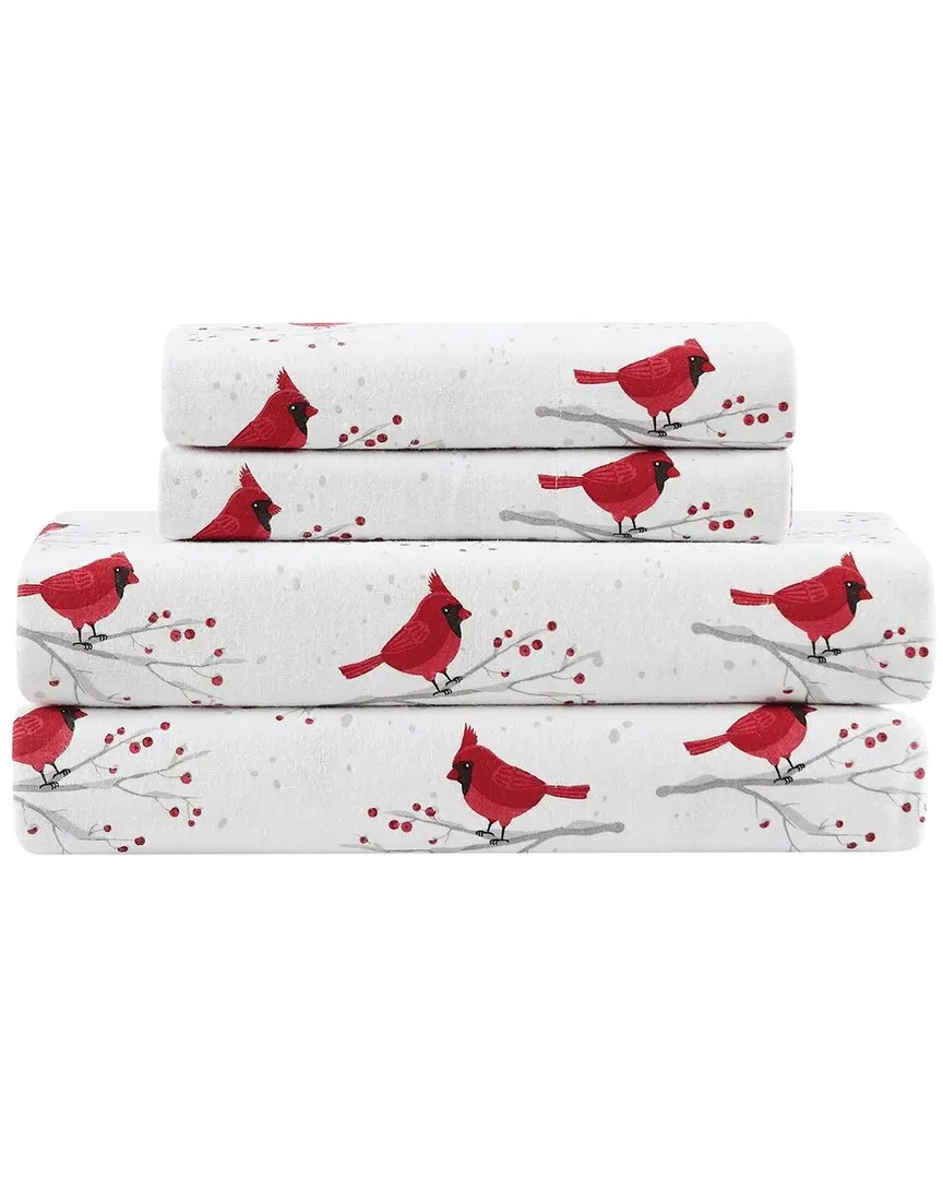 Cardinals Flannel Sheet Set - Multi, Cotton