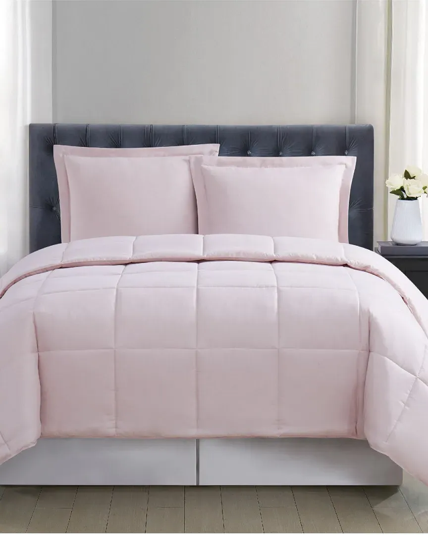 Everyday Reversible Comforter Set - Blush, Microfiber image