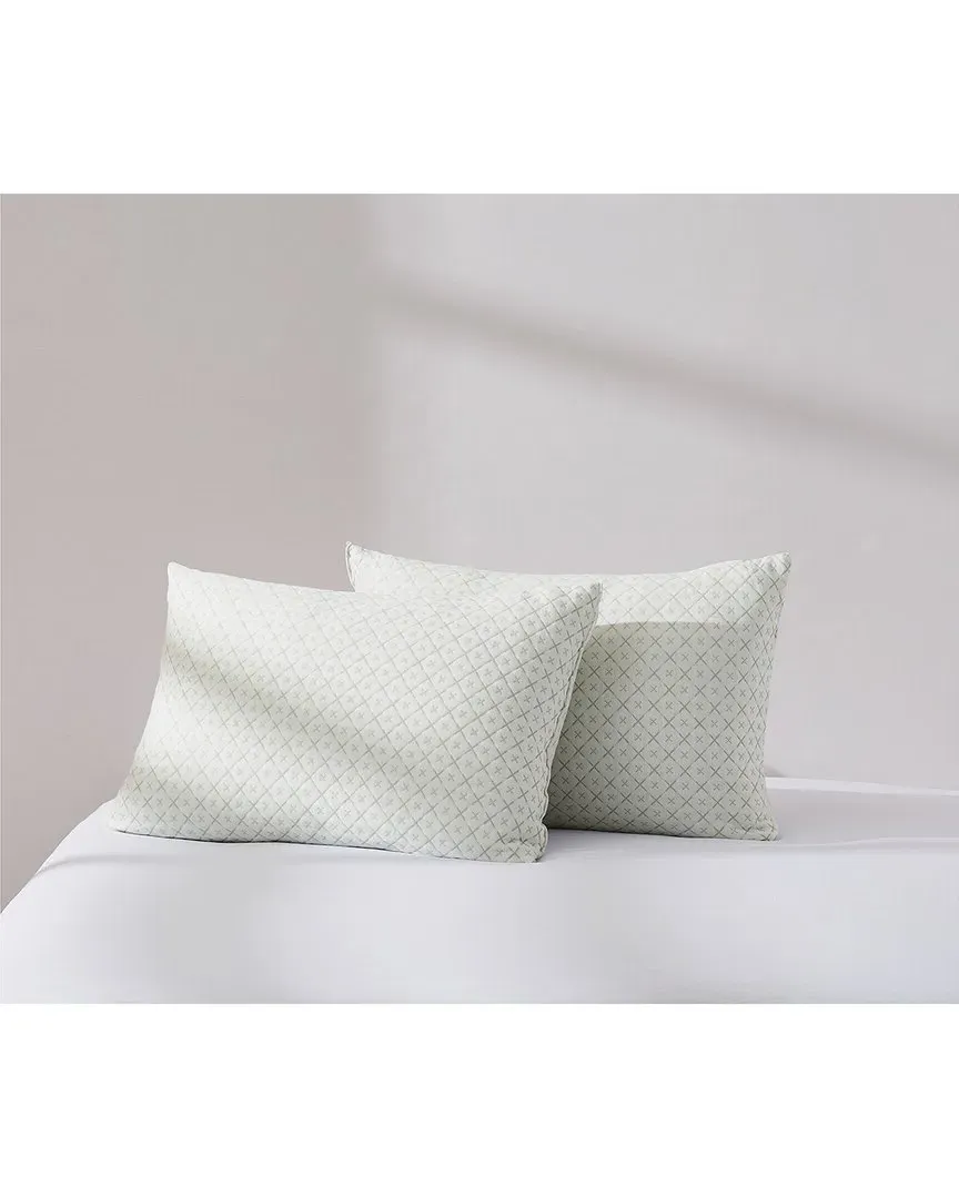 Pack of 2 Bamboo Knit Pillows - White image