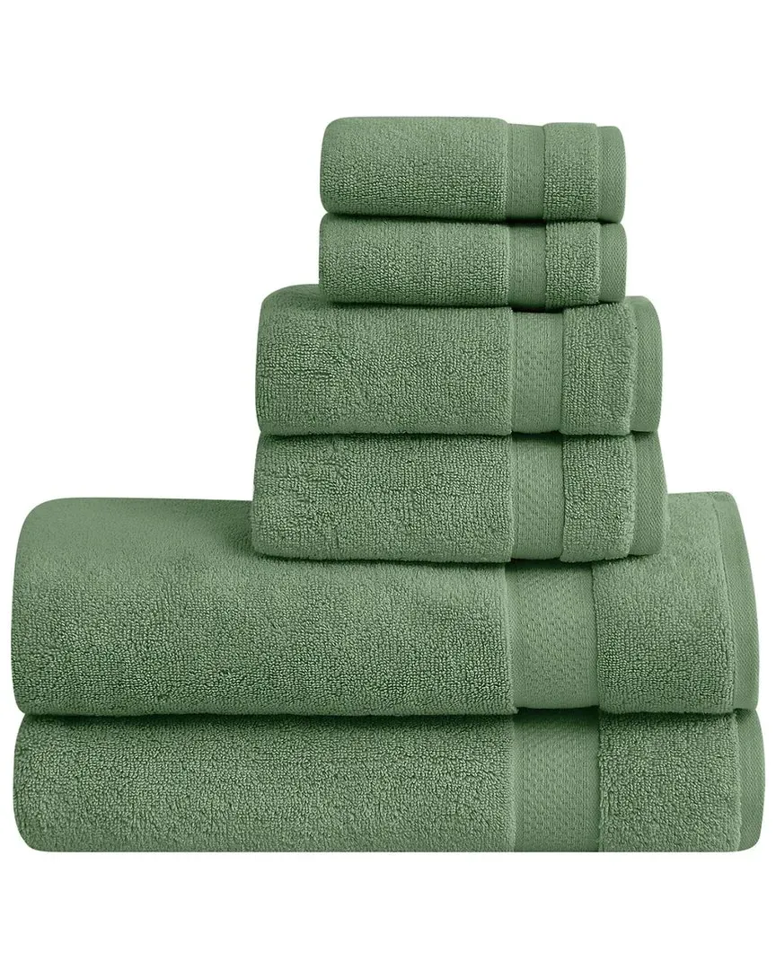 Quick Dry 6pc Towel Set - Green, Cotton