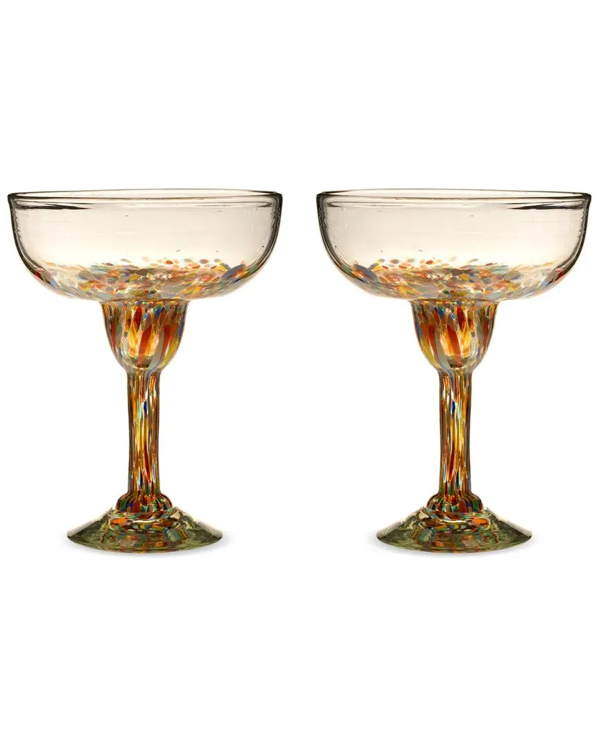 Artistico Recycled Margarita Glass Set - Multicolor