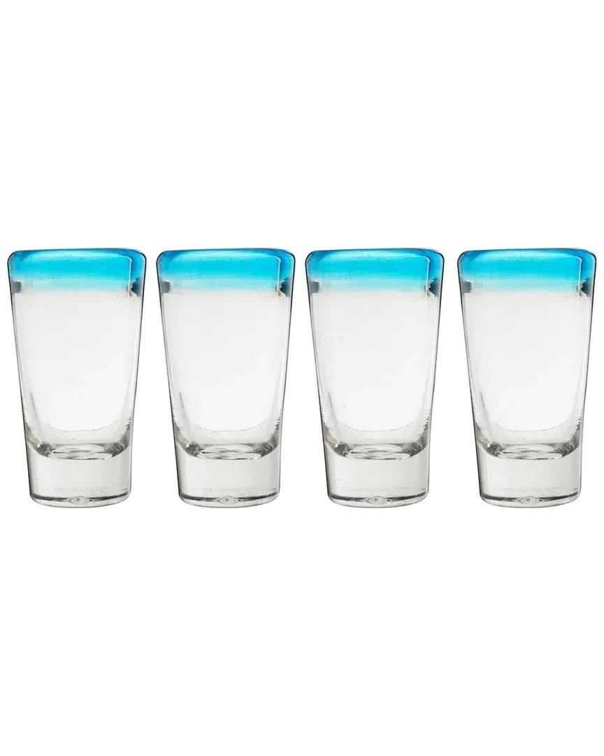 Primavera Recycled Shot Glasses Set of 4 - Clear image