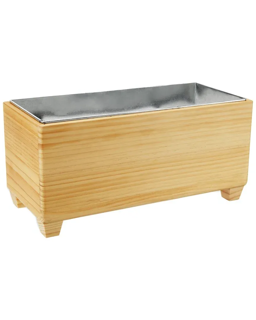 Twine Wooden Beverage Tub - Brown, Pine Wood image