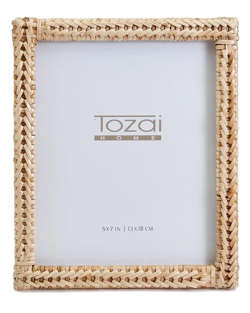5x7 Woven Rattan Frame - Brown image