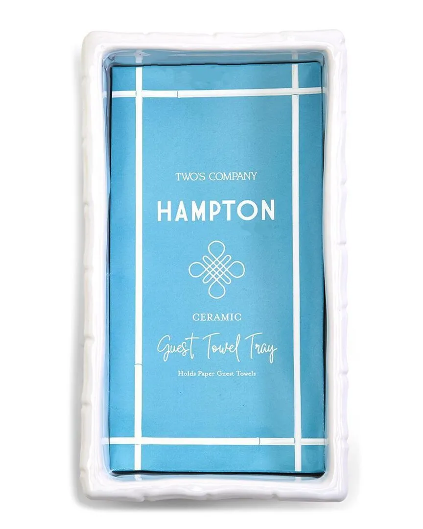 Hampton Fretwork Guest Towel Tray - Beige, Ceramic image
