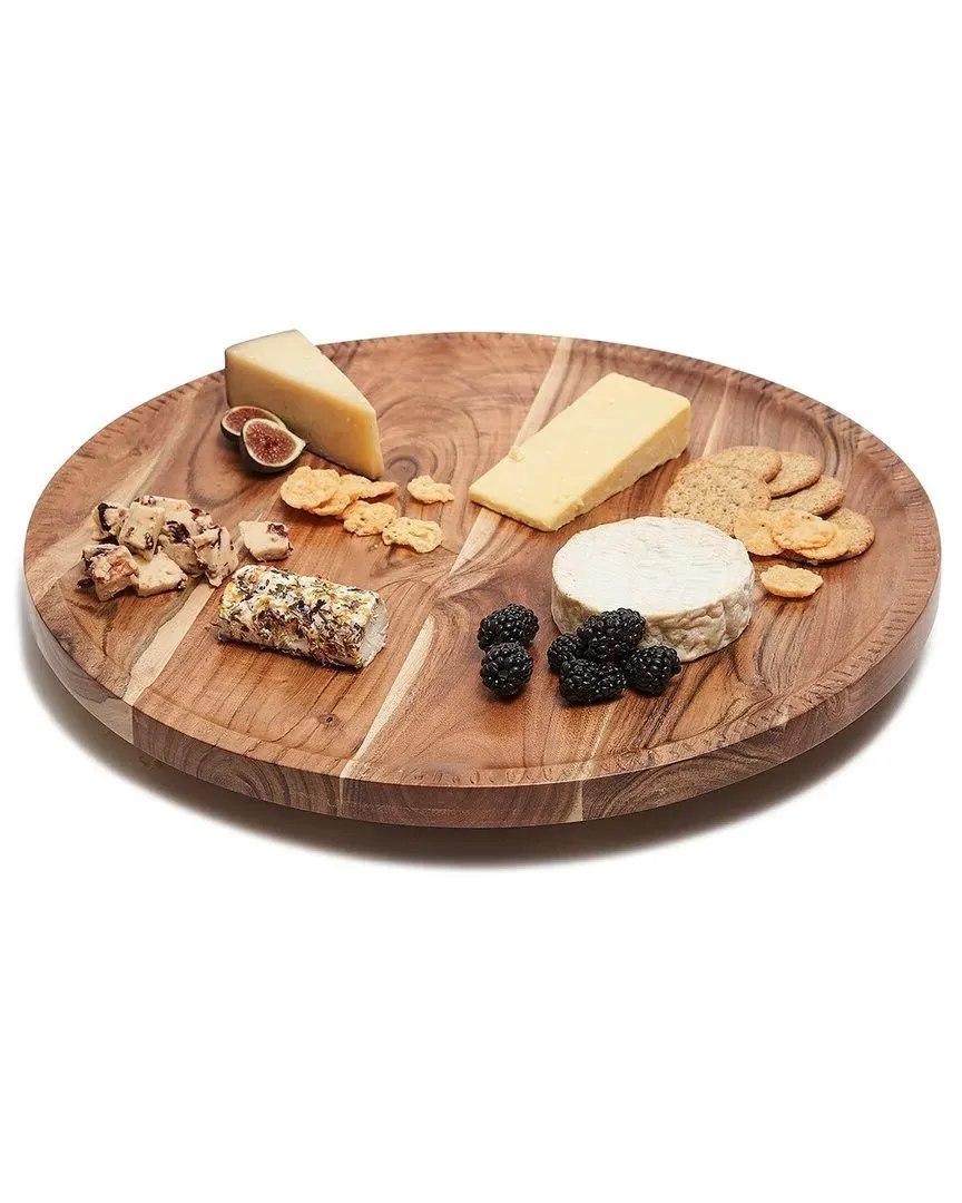 Hand-Etched Rotating Lazy Susan Charcuterie Board - Beige image