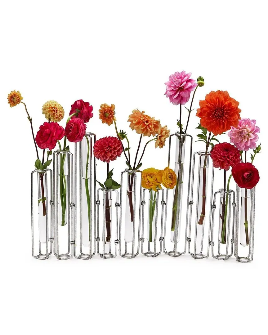 Lavoisier Set of 10 Hinged Flower Vases - Gray
