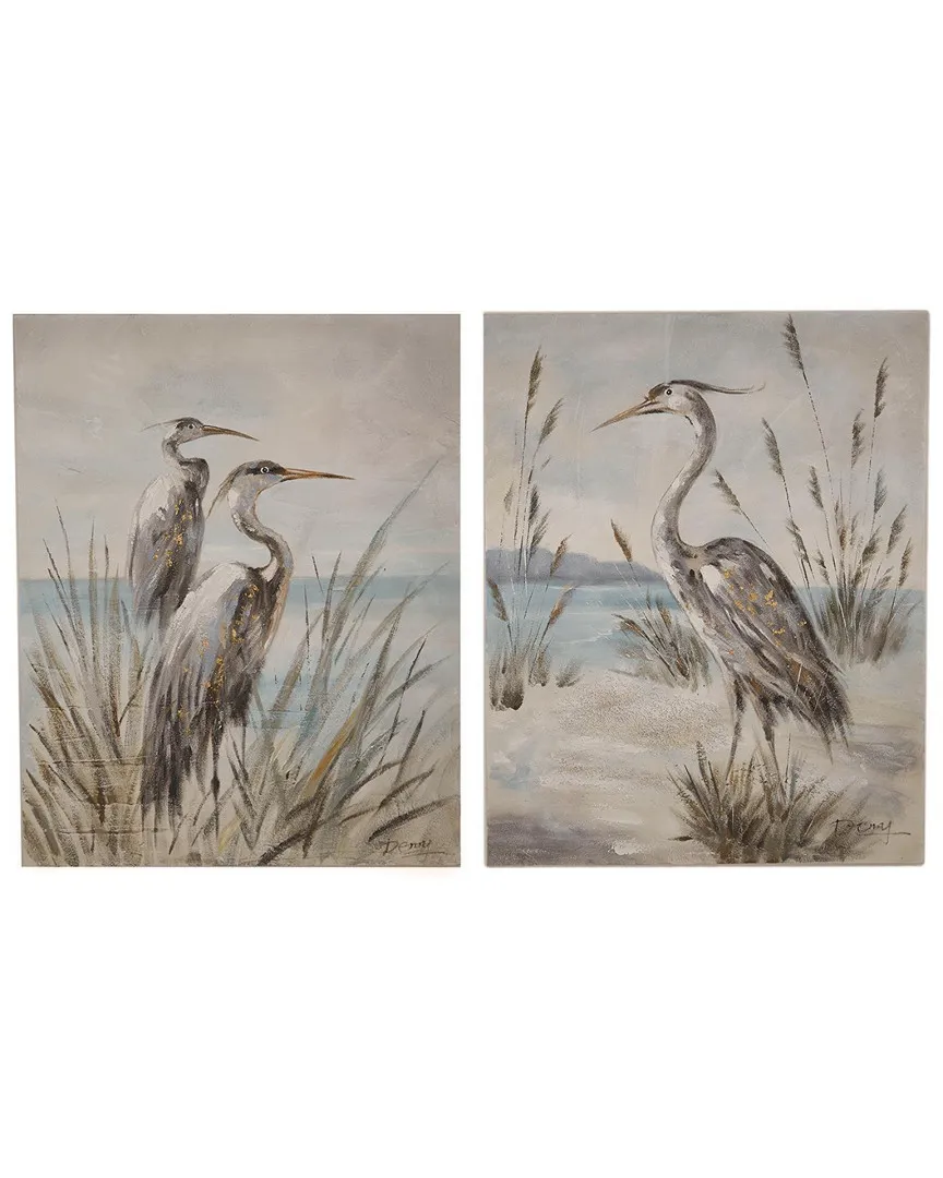 Set of 2 Birds Wall Art - Blue image