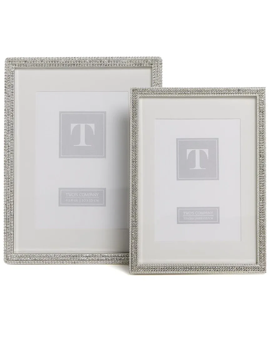 Set of 2 Crystal Photo Frames - Clear image