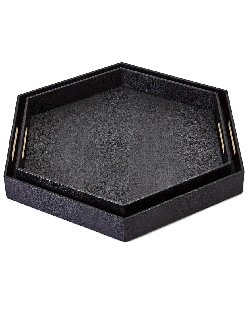 Set of 2 Hexagon Stingrays - Black image