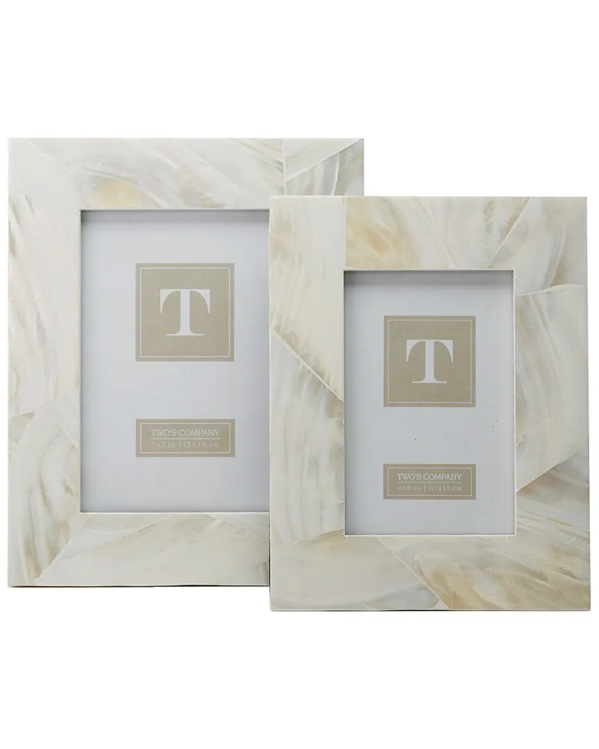 Set of 2 Picture Frames - Pearl, Mother of Pearl
