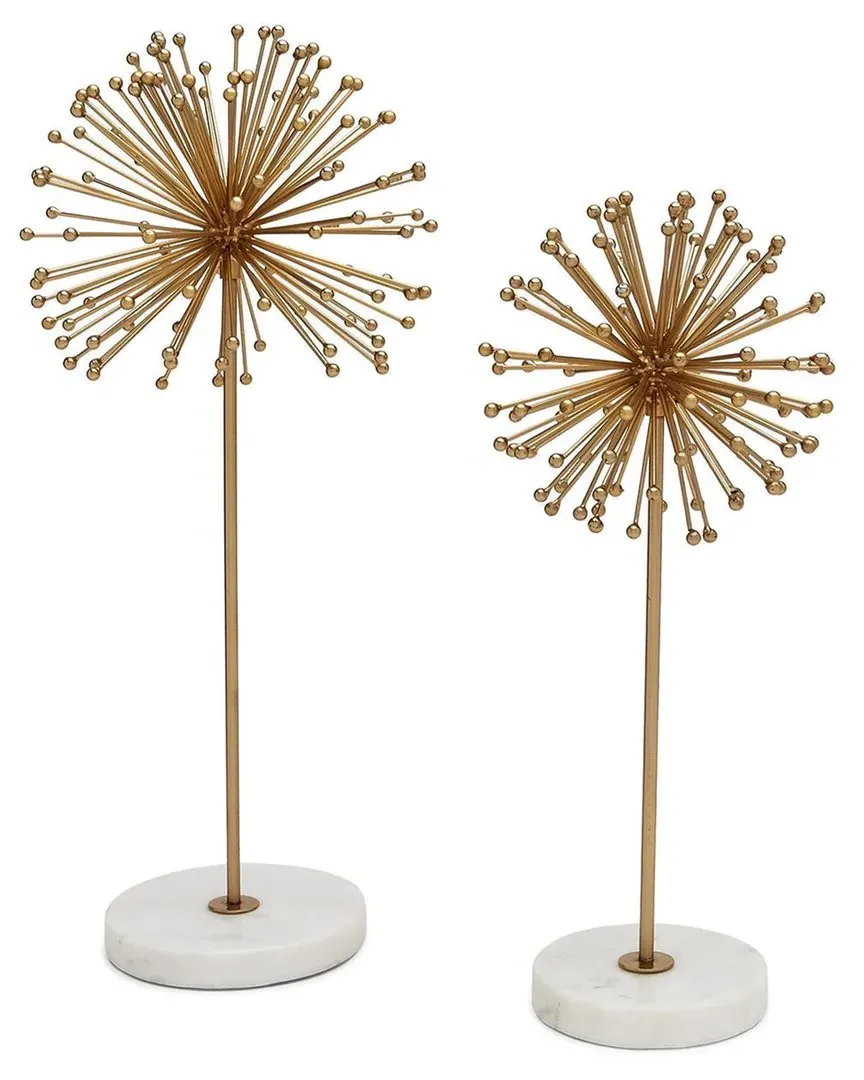 Set of 2 Spindles Sculptures - Brown, Marble image