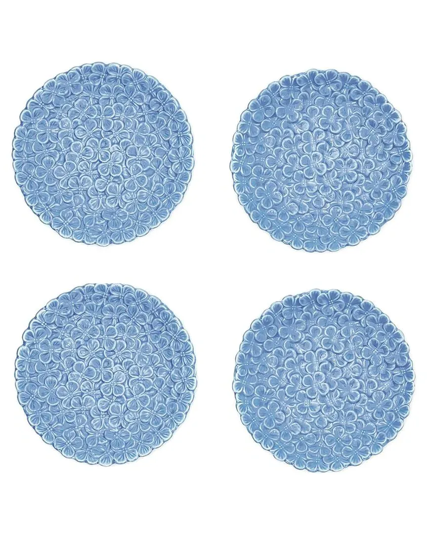 Set of 4 Hydrangea Tidbit Dishes - Blue image