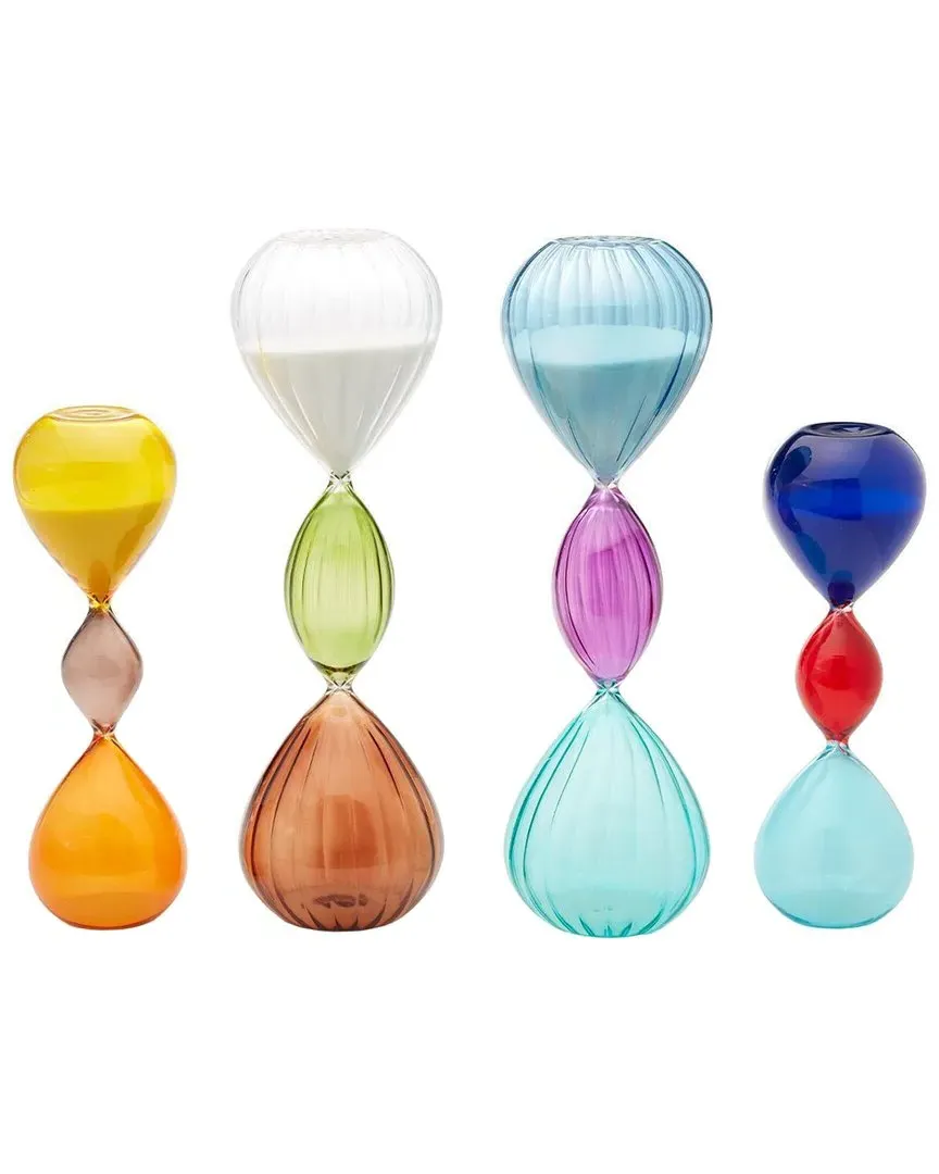 Set of 4 Sand Timers - Beige, Glass image