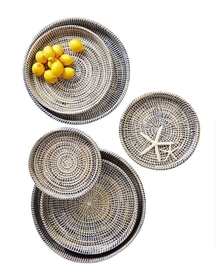 Set of 6 Nested Woven Trays image