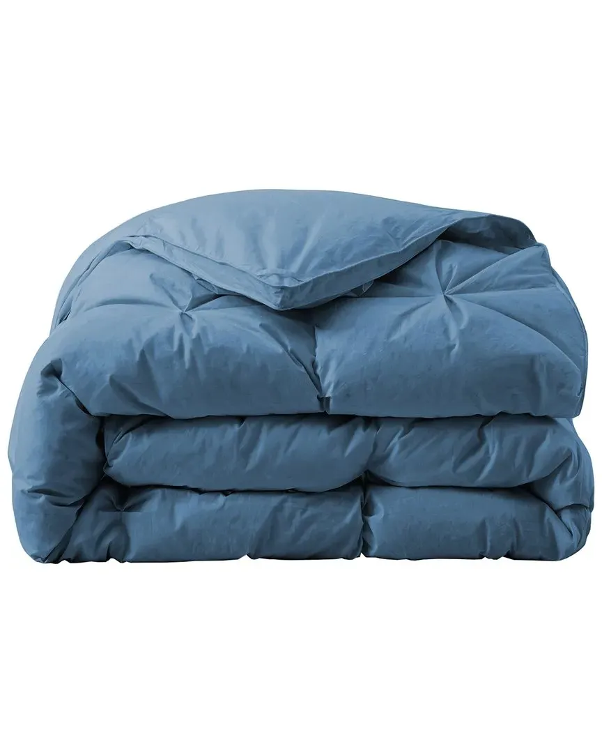 233tc Pintuck Pleat Goose Feather Down Comforter - Blue