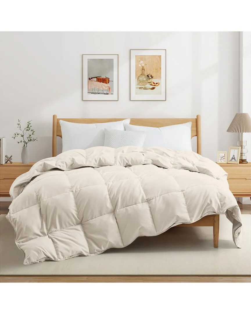 360 Thread Count Goose Down & Feather Comforter - Cream