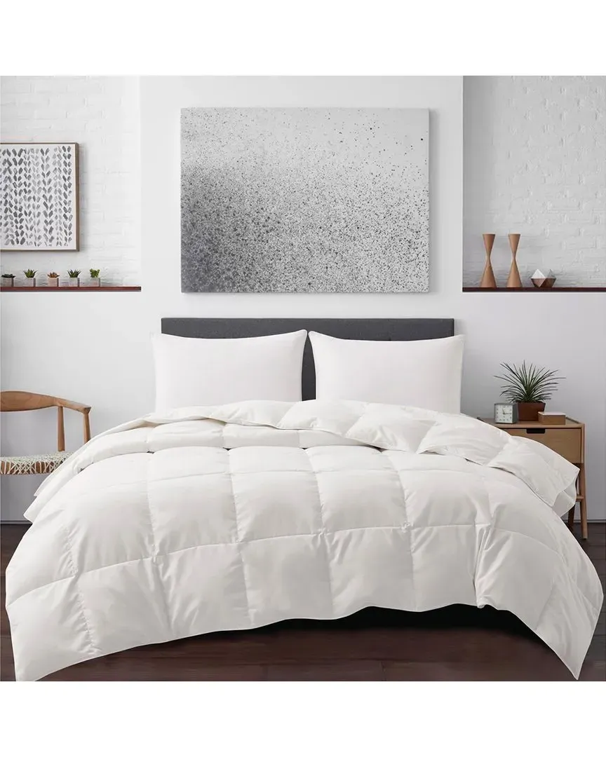 Down & Fiber Comforter - White, Microfiber