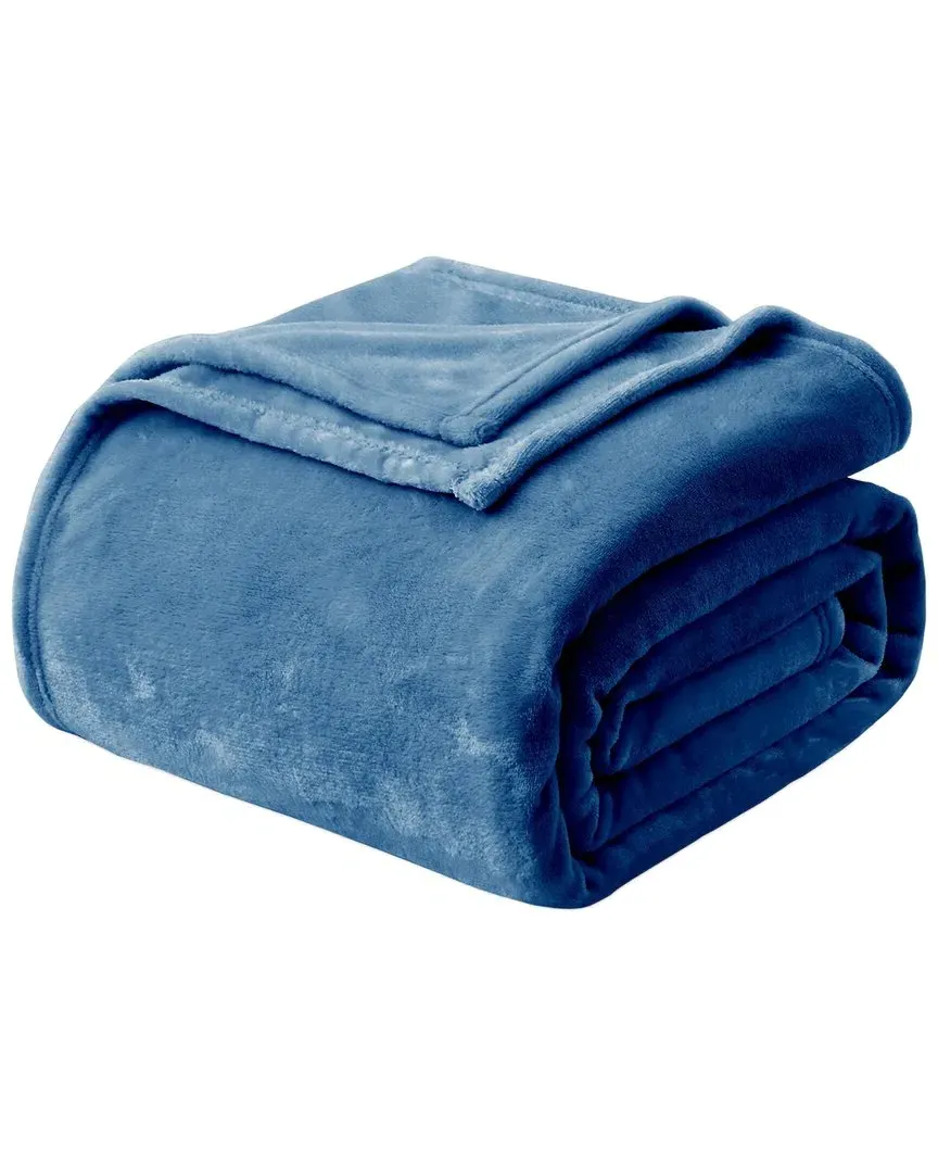 Flannel Fleece Throw Blanket - Navy image