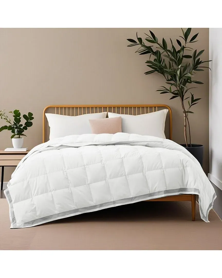 Lightweight Cooling Down Bed Blanket - White, Polyester-Cotton image