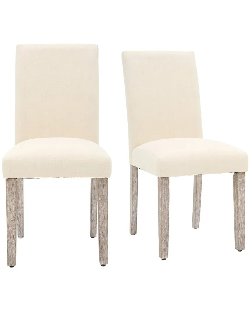 Set of 2 Upholstered Dining Chairs - Beige image