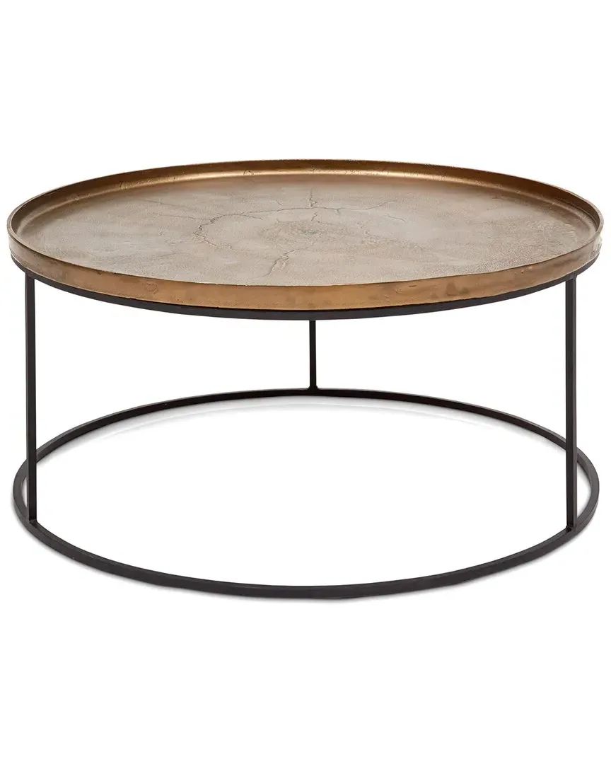 Elements Sana Round Coffee Table - Brass, Reclaimed Aluminum image