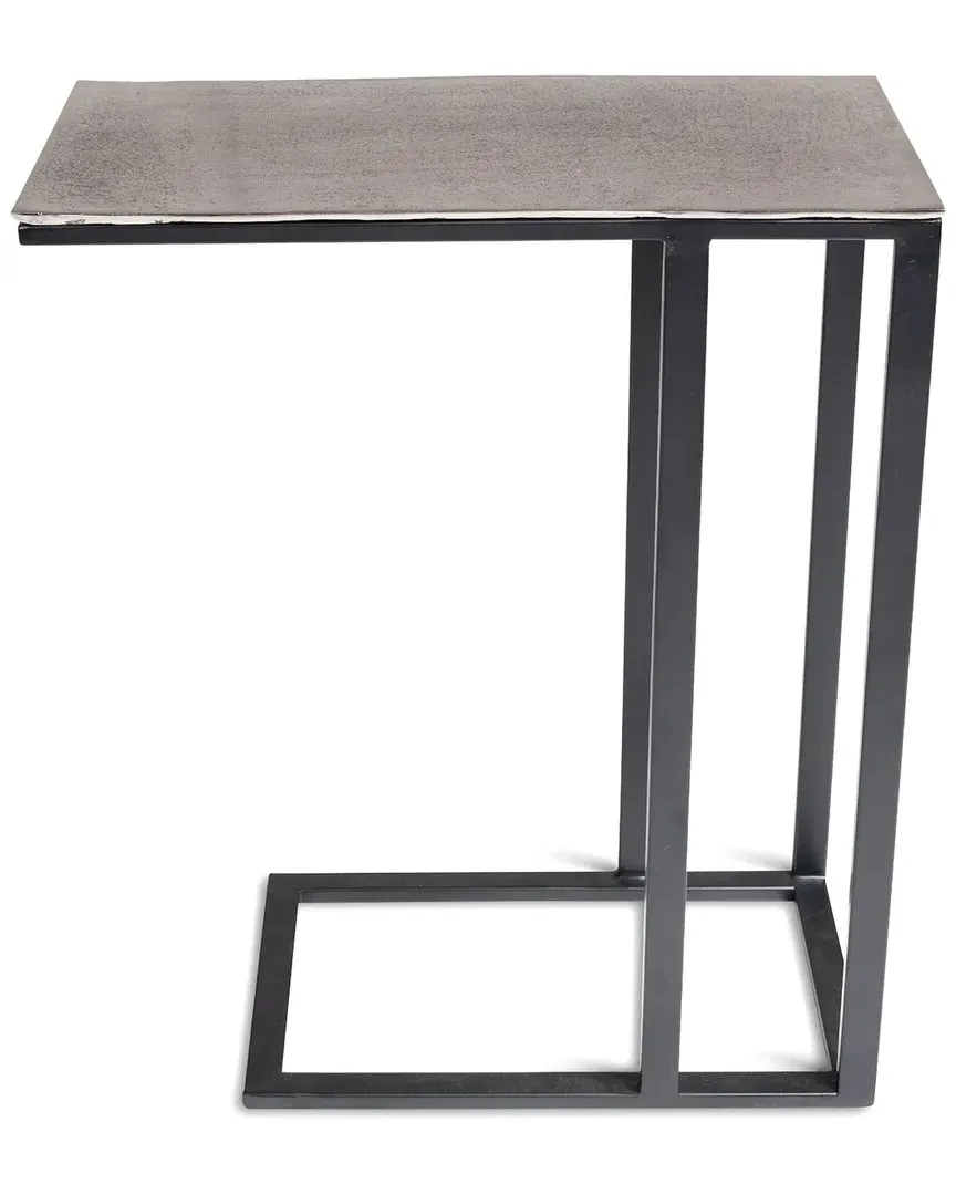 Elements Tanu C-Shaped End Table - Silver, Aluminum image