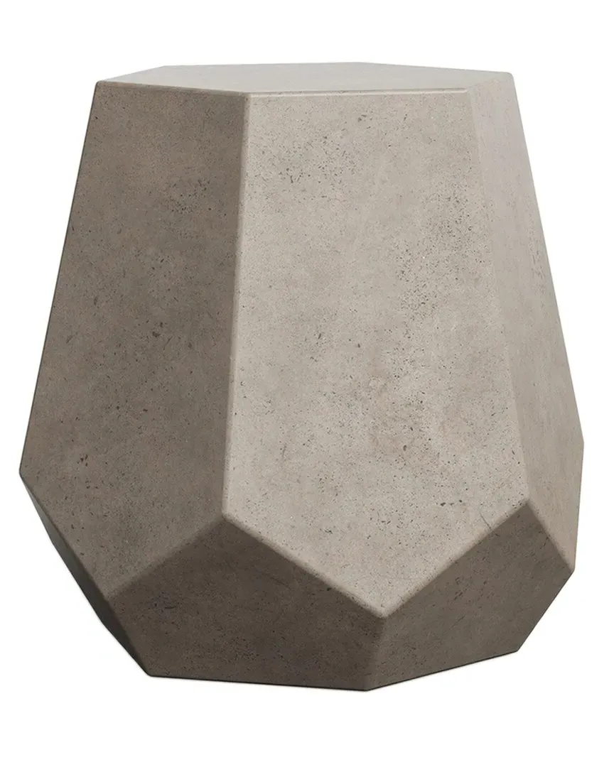 Mixx Faceted Stool - Dark Grey, Concrete
