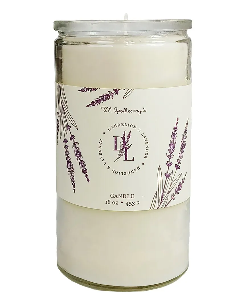 Dandelion & Lavender Natural Wax Candle - Clear Glass image