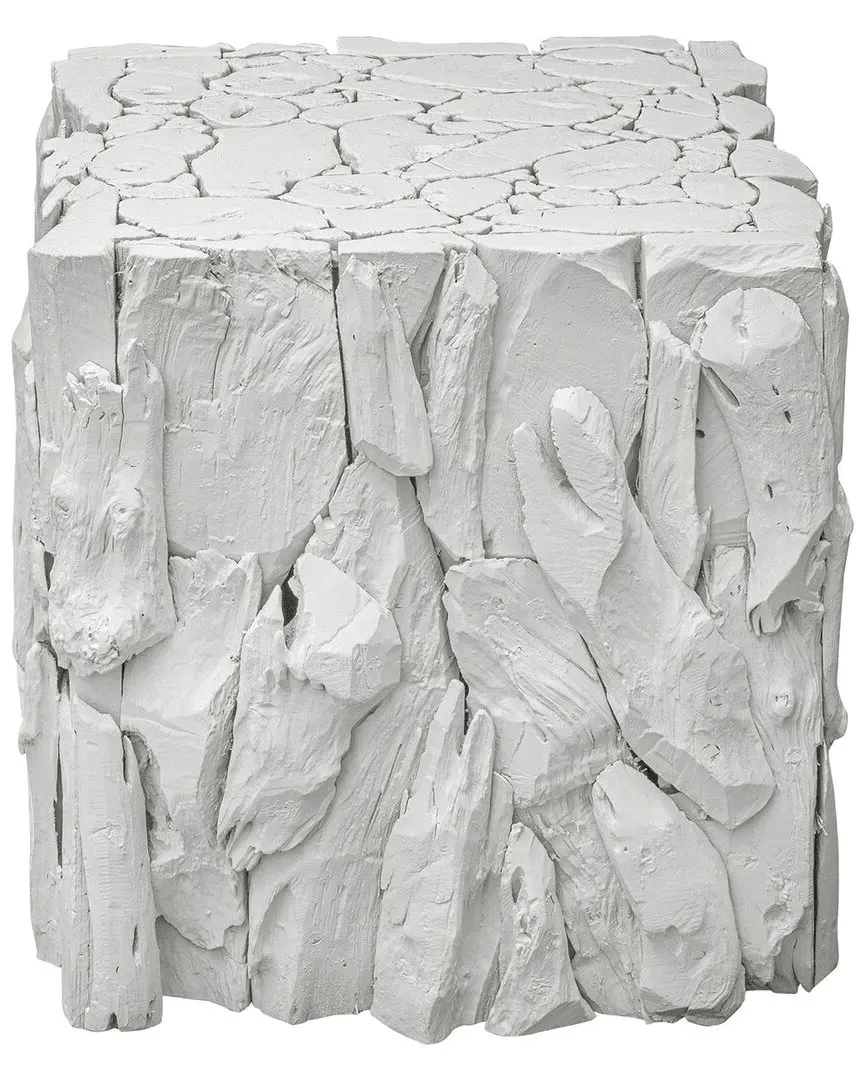 Teak Root Bunching Cube - White image