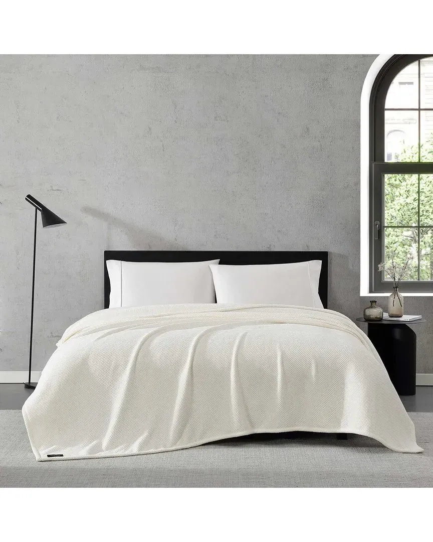 Chenille Jacquard Bonded Plush Blanket - Ivory