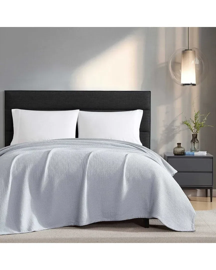 VW Matelassé Jacquard Cotton Blanket - Pale Grey image