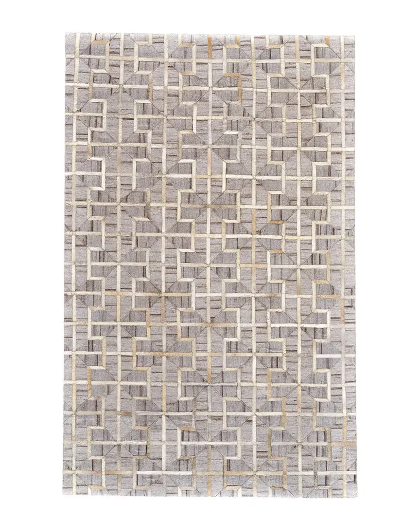 Canady Trellis Area Rug - Brown, Leather