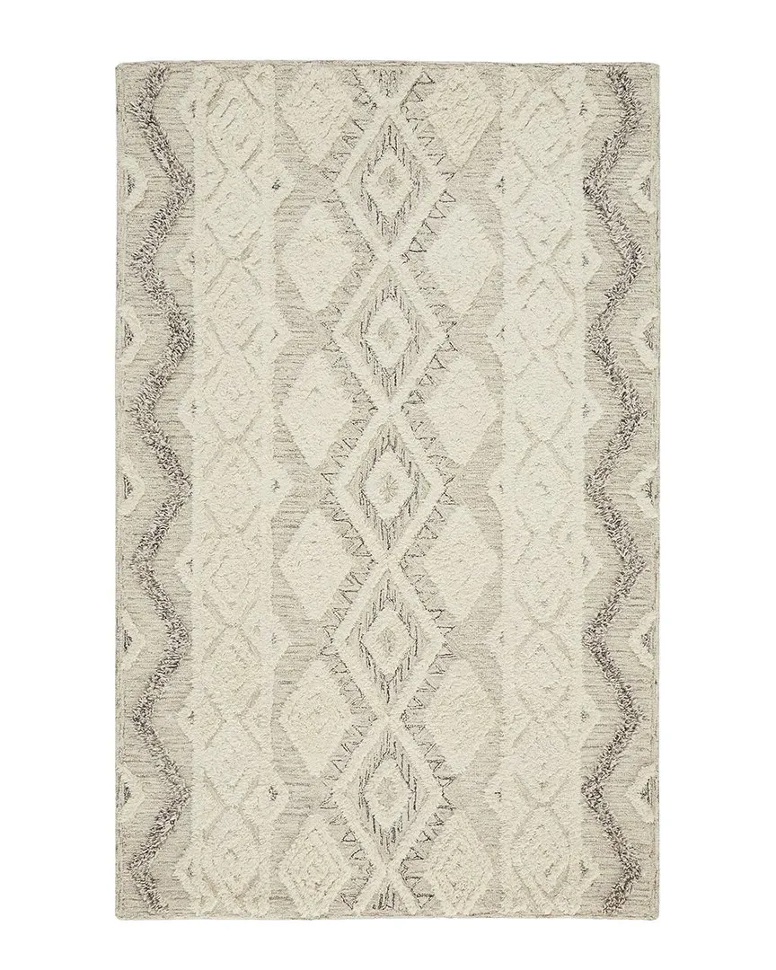 Elika Moroccan Wool Tufted Rug - Ivory, Wool image