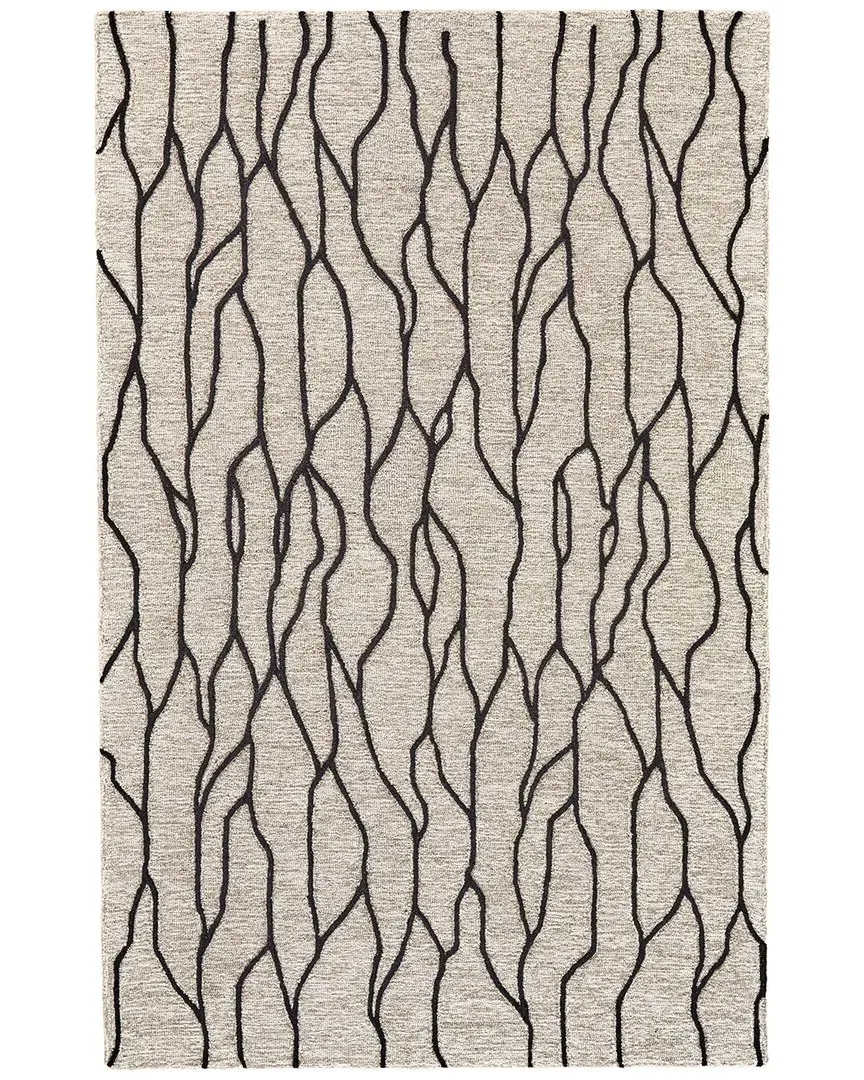 Fadden Abstract Accent Rug - Taupe, Wool