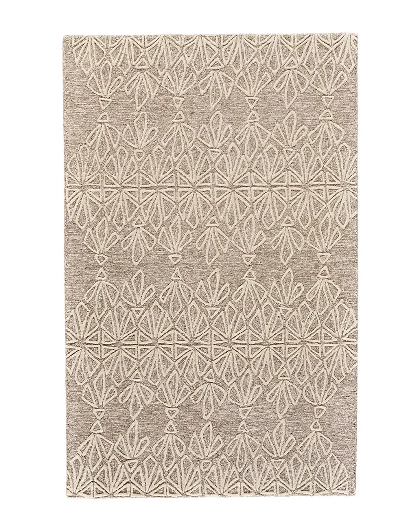 Fadden Geo Floral Wool Rug - Taupe image