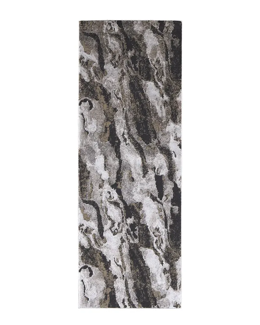 Kayden Abstract Area Rug - Charcoal, Polypropylene