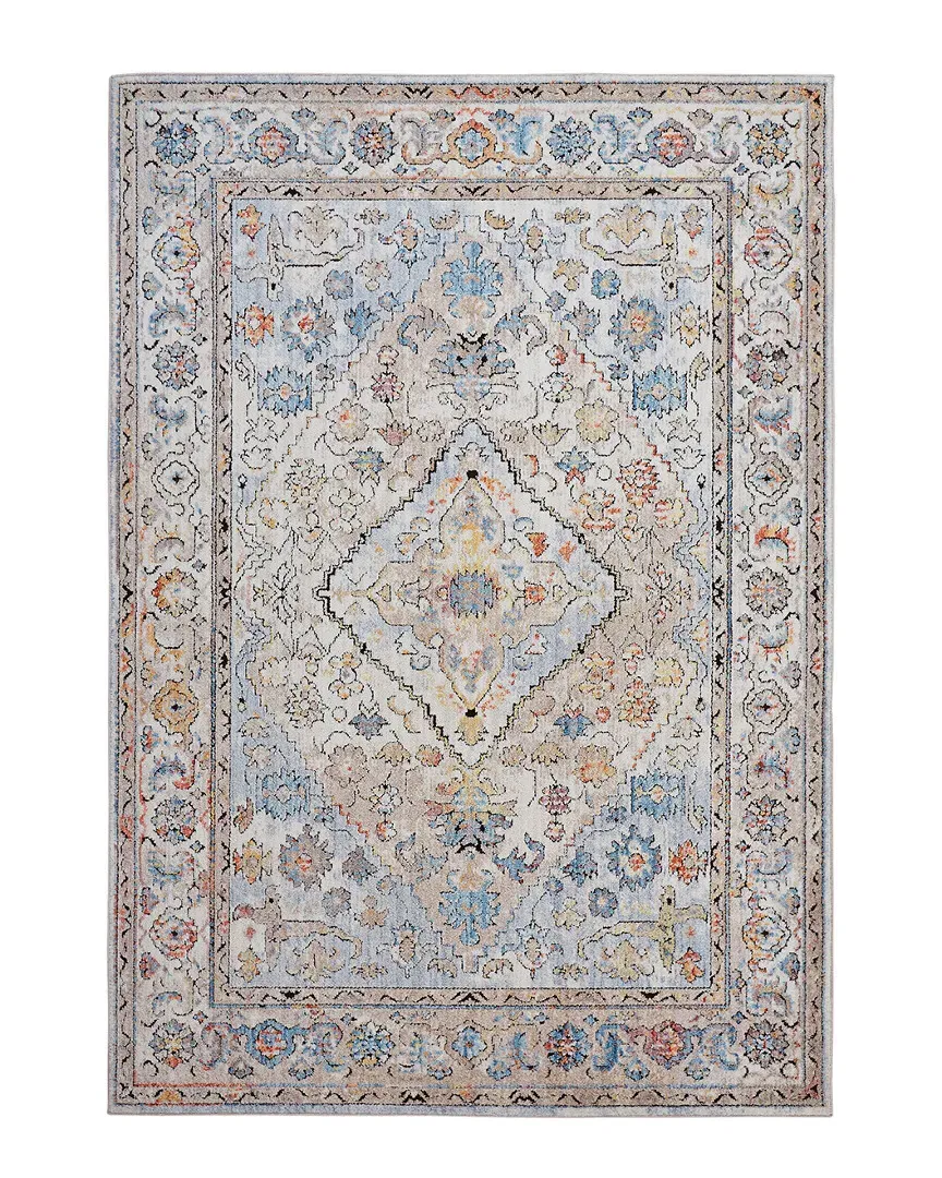 Matana Bohemian Space Dyed Accent Rug - Gray Blue image