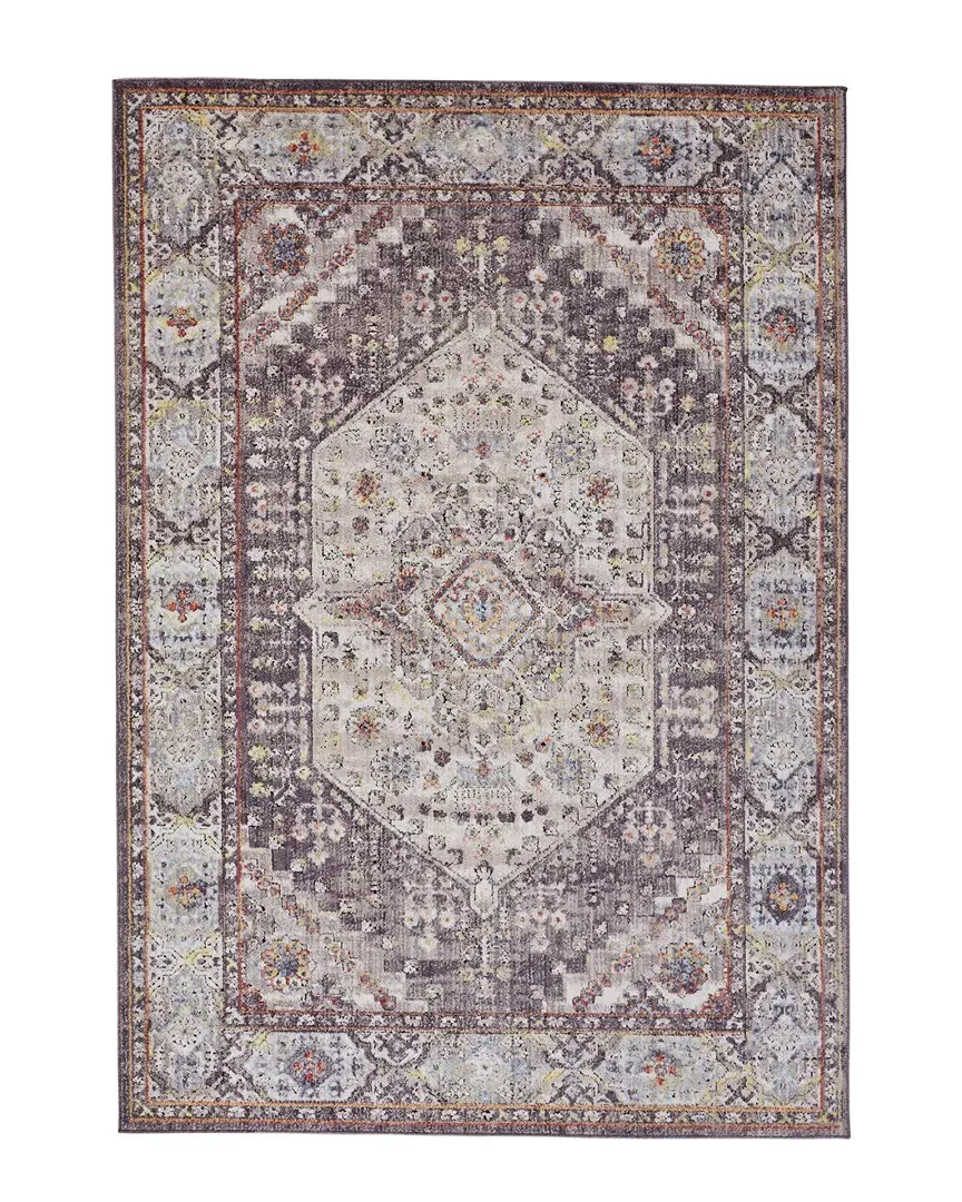 Matana Space Dyed Medallion Rug - Grey, Polyester image
