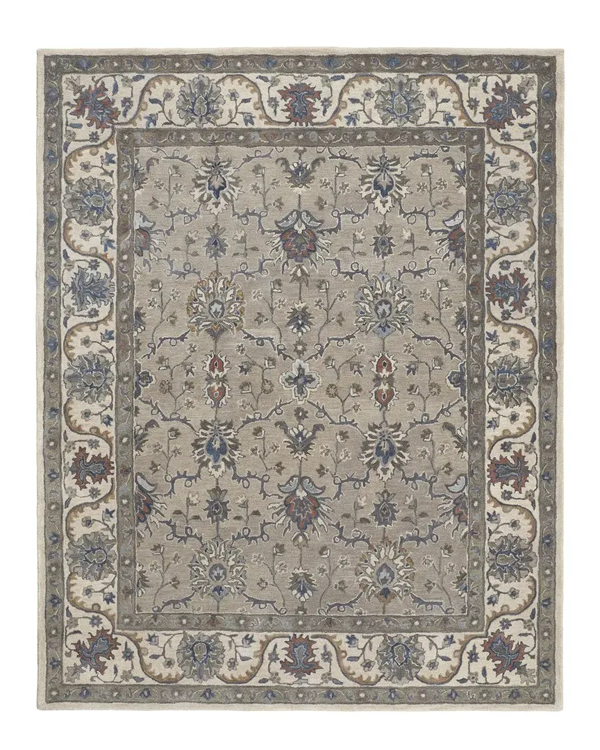Mattias Tufted Persian Floral Rug - Grey, Wool image