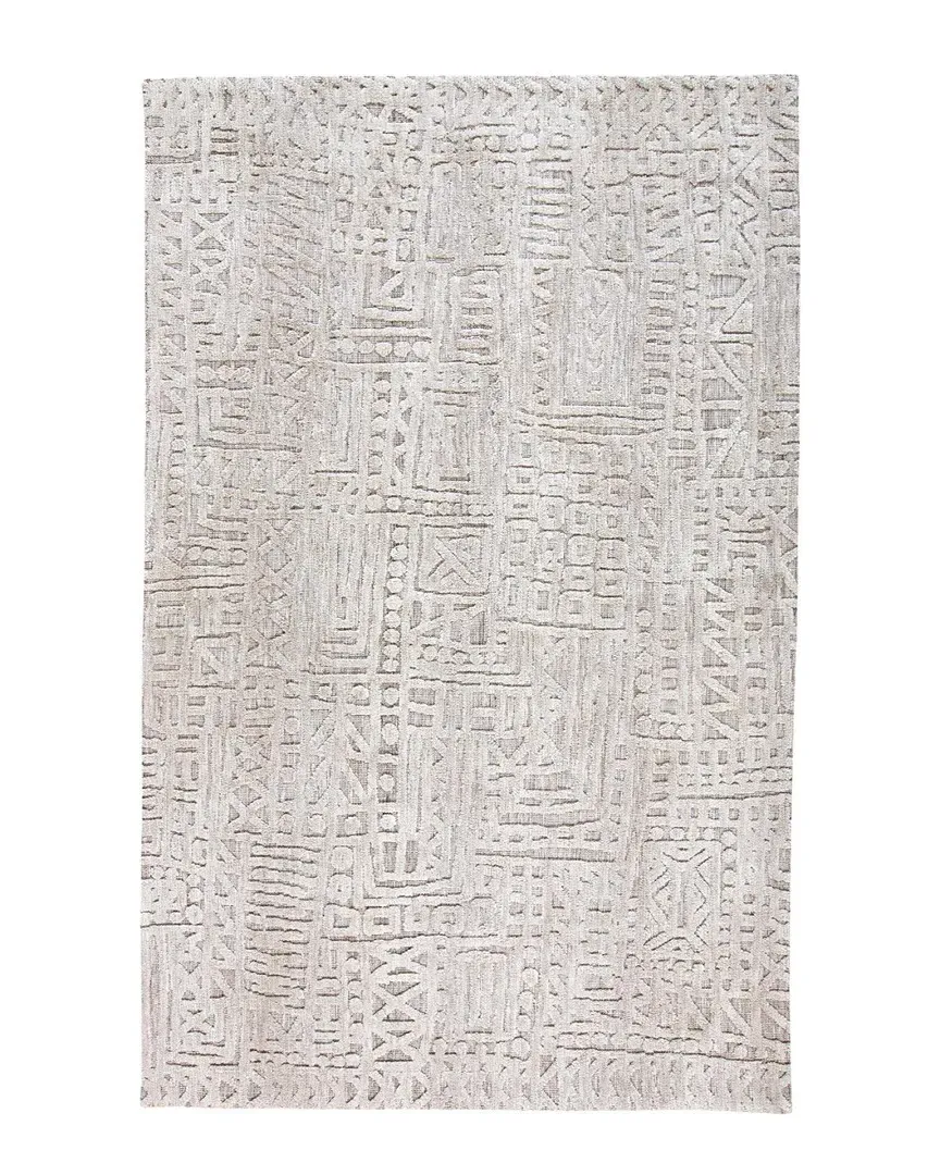 Oliena Tribal Rug - Grey, Polyester