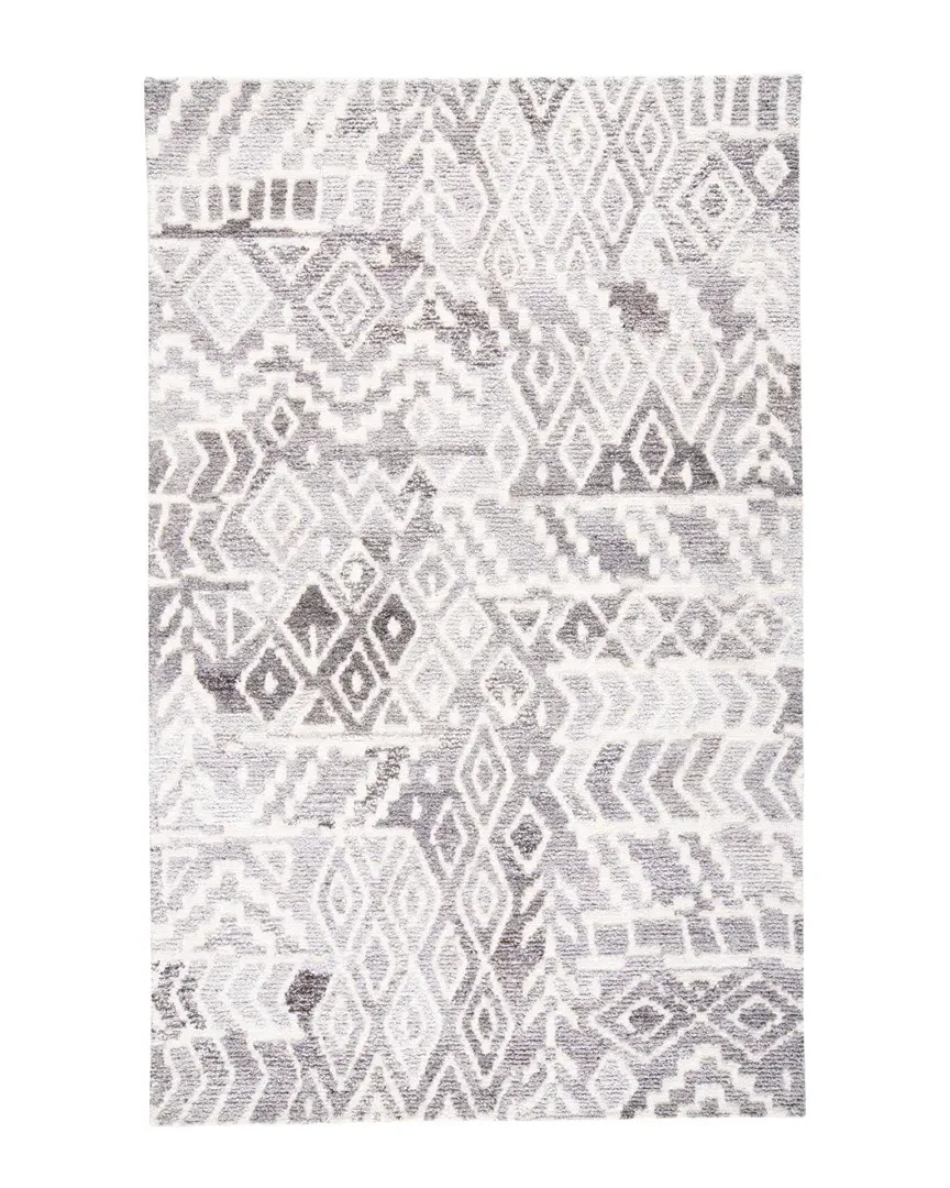 Palatez Distressed Accent Rug - Grey, Wool