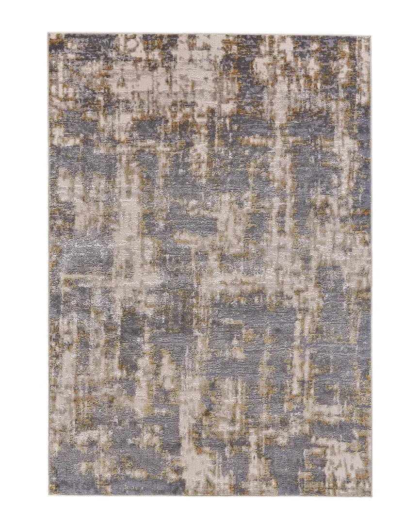 Vanhorn Metallic Abstract Rug - Grey, Polypropylene image