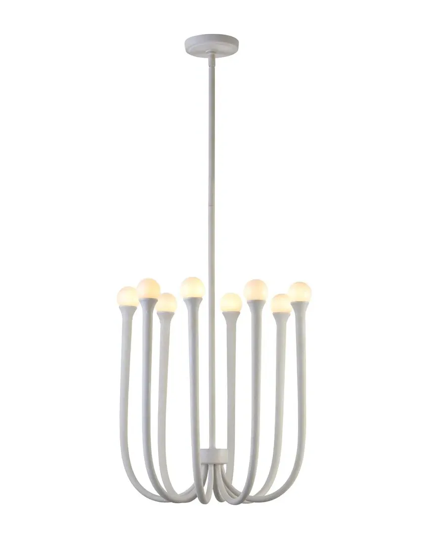 Breeze 8-Light Textured Pendant Chandelier - Matte White image