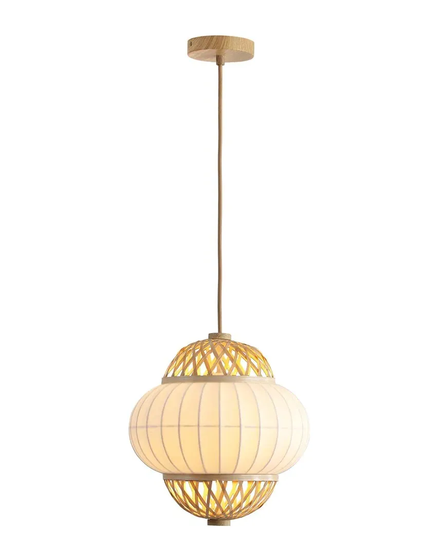 Hikari Mini Adjustable Height Pendant - Beige, Bamboo image
