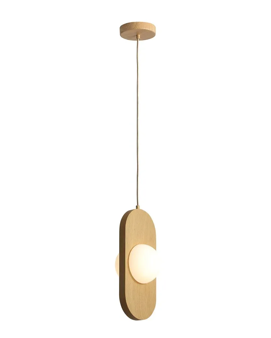 Orbita 2-Light Pendant Ceiling Light - Wood Brown image
