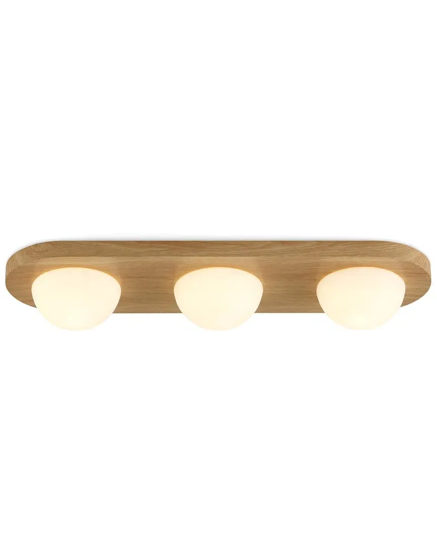 Orbita Flush Mount Light - Natural Beige, Wood