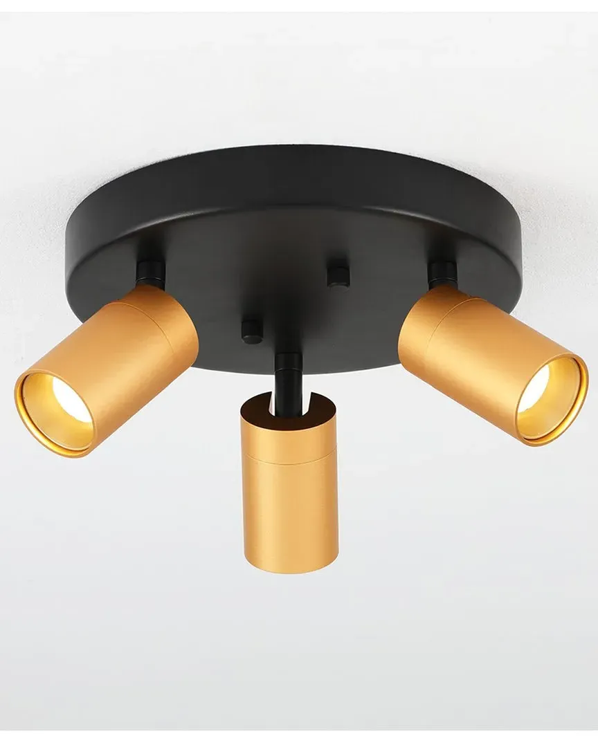 Shura 3-Light Round Ceiling Light with Adjustable Heads - Black image