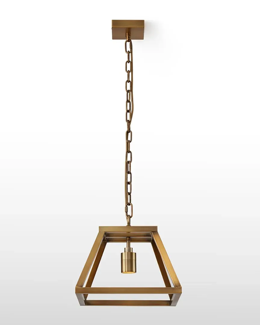 Shura Cage LED Pendant Light - Brushed Brass image